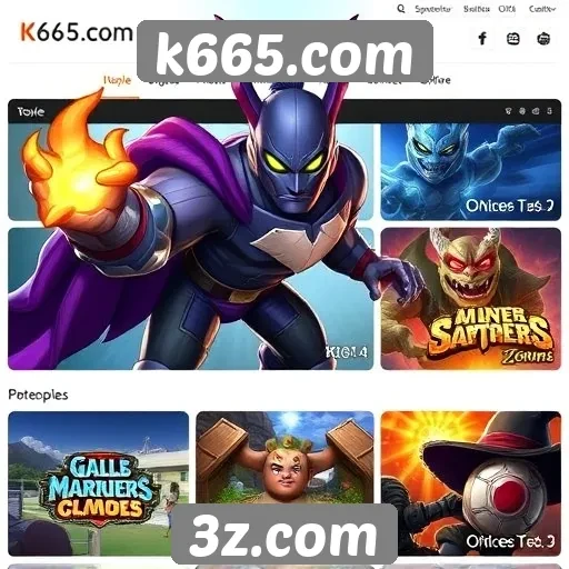 Exploração das categorias de jogos disponíveis em k665.com