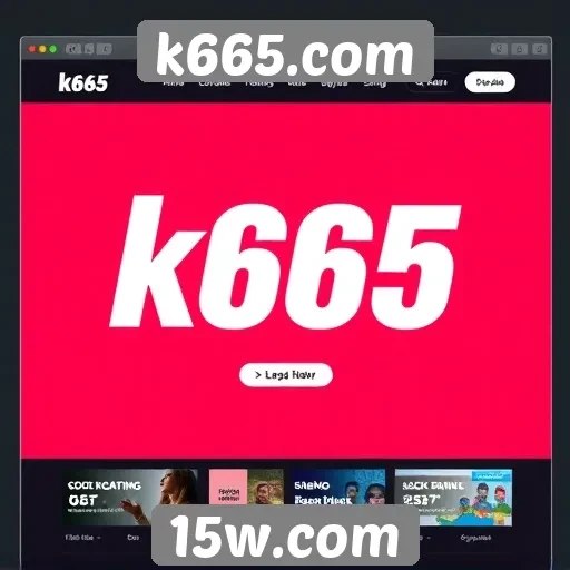 Análise da interface do site k665.com