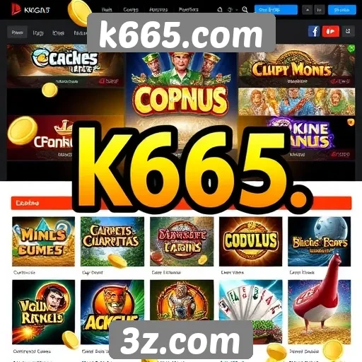 Variedade de jogos disponíveis no site k665.com
